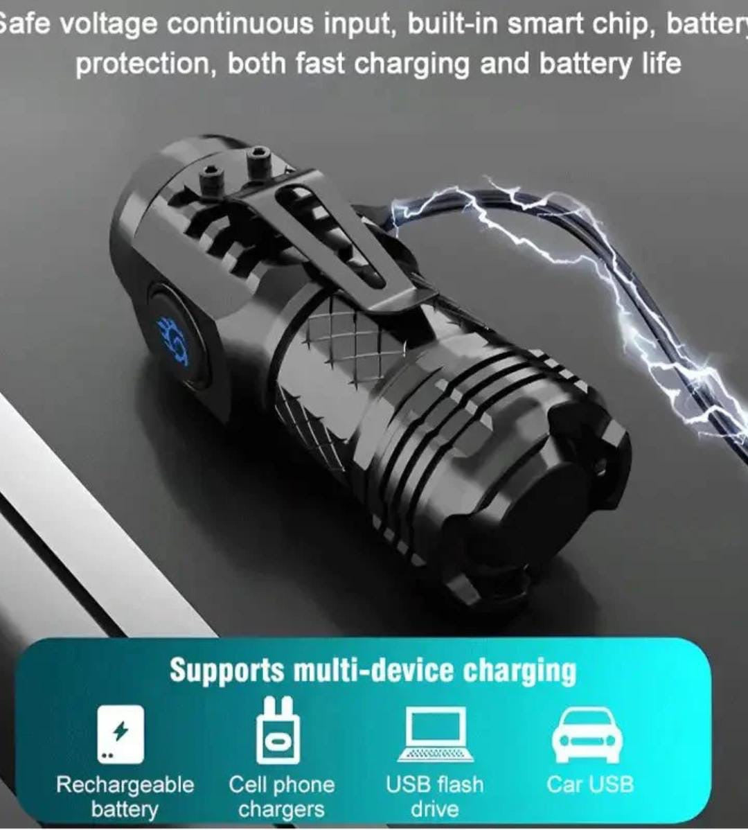 Three-Eyed Monster Mini Flashlight, Long Range Powerful Flash Light, Rechargeable Portable Outdoor Light Three-Eyed Monster Mini Flashlight, Long Range Powerful Flash Light, Rechargeable Portable Outdoor Light